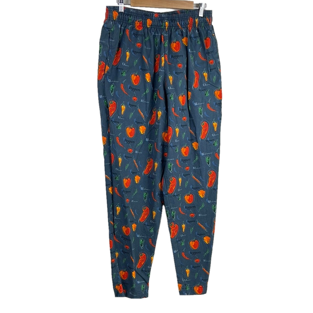 Chef works Men's Gray Peppers Pants Sz M W30 X L32